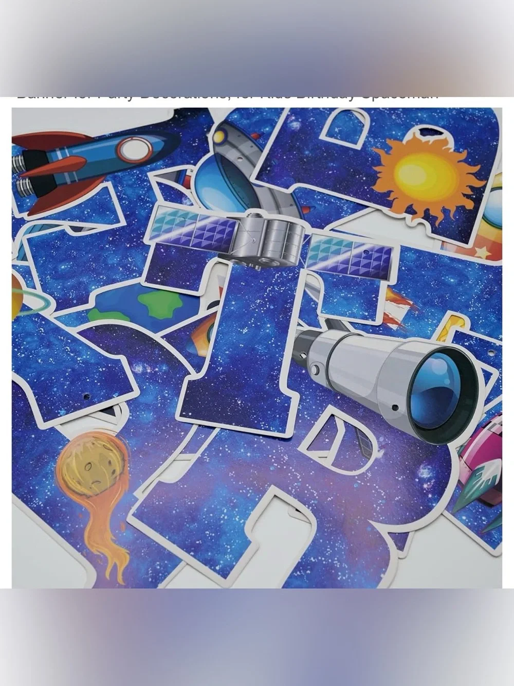 Astronaut Party Cutouts - Blue, Red and White Space Decorations